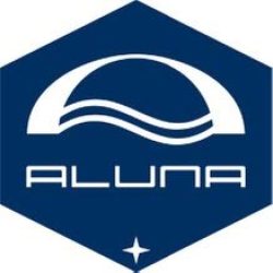 Aluna blå logotyp